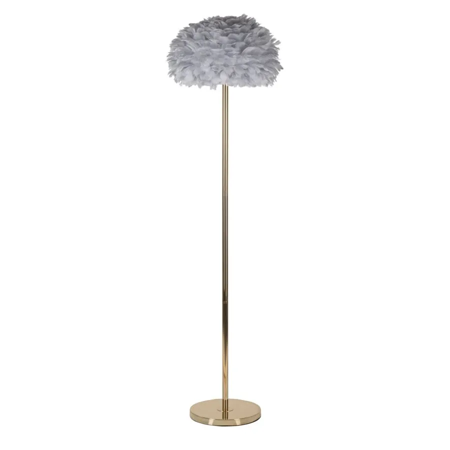 LAMPA STOJĄCA FEATHERS SLIM SZARA 43X170 cm
